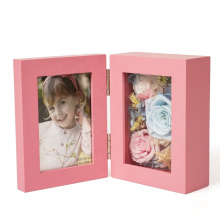 High Quality Custom Wooden Foldable 3D Shadow Box Display preserved fresh flower good gift Photo  Picture Frame Wholesale